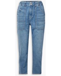 Veronica Beard - Arya hoch sitzende cropped jeans mit geradem bein - Lyst