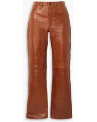 Dodo Bar Or - Wrandy Paneled Leather Straight-leg Pants - Lyst