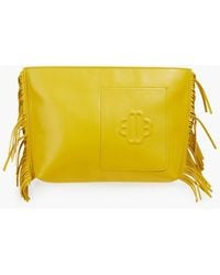 Maje - Fringed Leather Pouch - Lyst