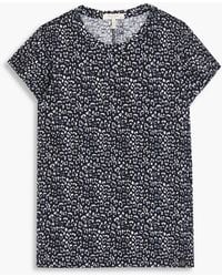 Rag & Bone - Leopard-print Pima Cotton-jersey T-shirt - Lyst