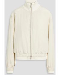 Helmut Lang - Layered Silk And Satin-twill Bomber Jacket - Lyst