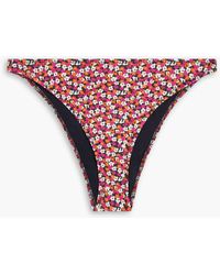 Solid & Striped - The elsa halbhohes bikini-höschen mit floralem print - Lyst