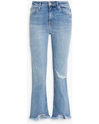 Jonathan Simkhai - River halbhohe jeans mit geradem bein in distressed-optik - Lyst