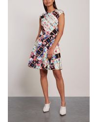 Mary Katrantzou Printed Stretch-jersey Mini Dress Sky Blue