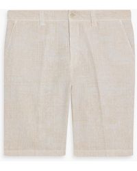 120% Lino - Paisley-print Linen Shorts - Lyst