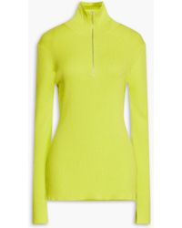 Ganni - Gerippter rollkragenpullover aus merinowolle - Lyst