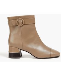 Tory Burch - Buckle-embellished Leather Ankle Boots - Lyst