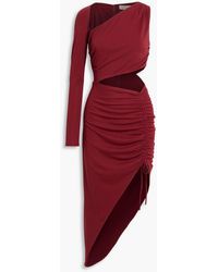 Nicholas - Kleid aus jersey mit cut-outs und asymmetrischer schulterpartie - Lyst