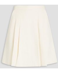 Giuliva Heritage - Jane Pleated Silk And Linen-blend Mini Skirt - Lyst