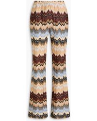 Missoni - Metallic Crochet-knit Flared Pants - Lyst