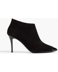 Giuseppe Zanotti - Greek ankle boots aus veloursleder mit lackledereinsatz - Lyst
