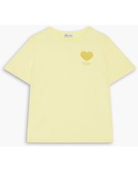 RED Valentino - Printed Cotton-jersey T-shirt - Lyst