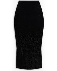 Sandro - Crystal-Embellished Knitted Pencil Midi Skirt - Lyst