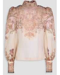 Zimmermann - Paisley-Print Linen And Silk-Blend Blouse - Lyst