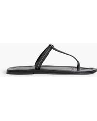 TOTEME - The T-Strap Leather Sandals - Lyst