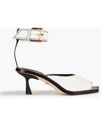 Zimmermann - Leather-trimmed Canvas Sandals - Lyst