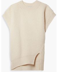 Stella McCartney - Ribbed Cashmere And Wool-blend Sweater - Lyst
