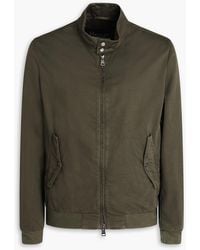Herno - Cotton And Linen-Blend Bomber Jacket - Lyst