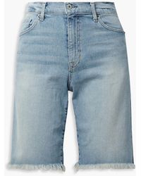 Nili Lotan - Boyfriend Frayed Denim Shorts - Lyst