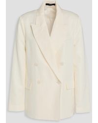 JOSEPH - Jaden Double-Breasted Silk And Cotton-Blend Blazer - Lyst