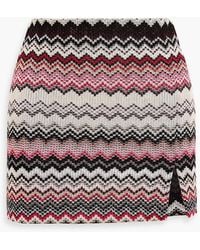 Missoni - Metallic Crochet-Knit Mini Skirt - Lyst