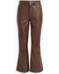 Veronica Beard - Carson Faux Stretch-leather Flared Pants - Lyst