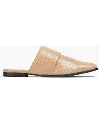 By Malene Birger - Mollys Snake-effect Leather Mules - Lyst