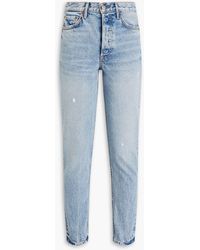 GRLFRND - Janise Faded Mid-rise Slim-leg Jeans - Lyst