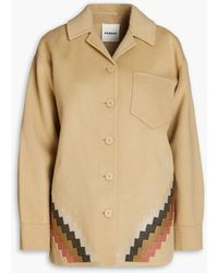 Sandro - Chamonix Embroidered Brushed Wool-blend Felt Jacket - Lyst