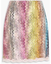 Missoni - Lace-trimmed Crochet-knit Mini Skirt - Lyst