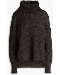 Adam Lippes - Metallic Cotton-blend Turtleneck Sweater - Lyst