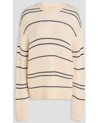 Vince - Striped Wool-Blend Sweater - Lyst