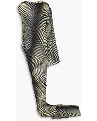 Rick Owens - Edfu One-sleeve Printed Cupro-voile Maxi Dress - Lyst