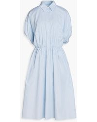 Maje - Ririsa Striped Cotton-poplin Midi Shirt Dress - Lyst