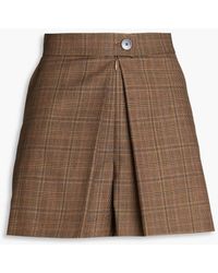 Sandro - Dizzy Pleated Prince Of Wales Checked Tweed Shorts - Lyst