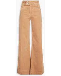 FRAME - Cotton-blend Corduroy Wide-leg Pants - Lyst