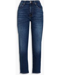 7 For All Mankind - Malia High-rise Tapered Jeans - Lyst