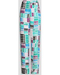 PUCCI - Printed Silk-twill Wide-leg Pants - Lyst