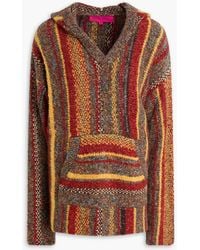 The Elder Statesman - Striped Wool-blend Hooded Sweater - Lyst
