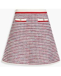 Sandro - Button-embellished Tweed Mini Skirt - Lyst