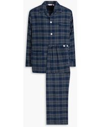 Derek Rose - Checked Cotton-flannel Pajama Set - Lyst