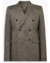 Rick Owens - Double-breasted Linen-twill Blazer - Lyst