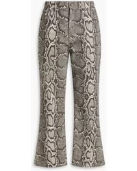 Gabriela Hearst - Ezra Snake-Print High-Rise Bootcut Jeans - Lyst