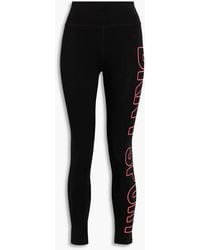 DKNY - Cropped Printed Stretch-cotton Jersey leggings - Lyst