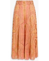 Zimmermann - Paisley-Print Georgette Culottes - Lyst