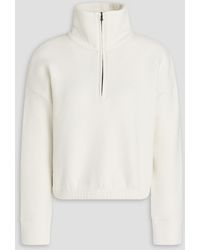 James Perse - Cotton-Blend Fleece Half-Zip Sweatshirt - Lyst