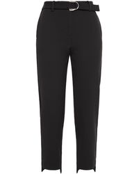 Maje Crepe Tapered Trousers Black