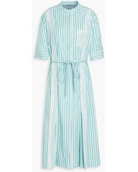 3.1 Phillip Lim - Belted Striped Cotton-poplin Midi Shirt Dress - Lyst