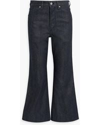 Jil Sander - Cropped High-rise Kick-flare Jeans - Lyst