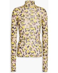 Nanushka - Printed Jersey Turtleneck Top - Lyst